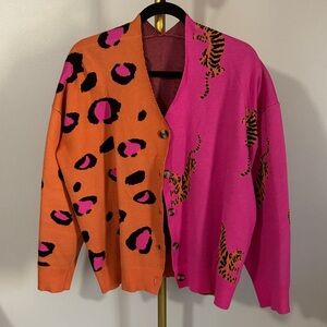 Colorful Leopard Print Women's Sweater